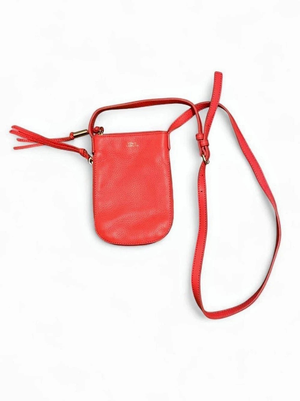 Vince Camuto vibrant red/orange Leather Crossbody Bag Like New